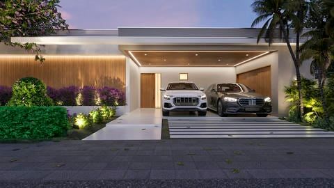 Casa térrea moderna com 3 suítes, home office e ambientes integrados. Área gourmet com pergolado, piscina e jardim formam o cenário perfeito para relaxar. Um projeto contemporâneo que une conforto, elegância e conexão com a natureza.