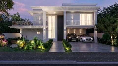 Projeto Neoclássico de Alto Padrão com 5 quartos e 2 suítes