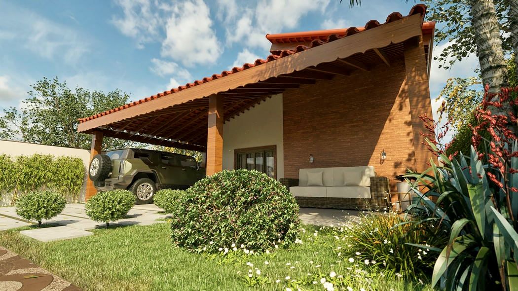casa térrea com varanda