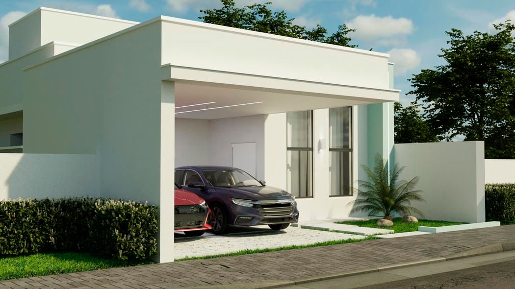 Planta de fachada moderna clean