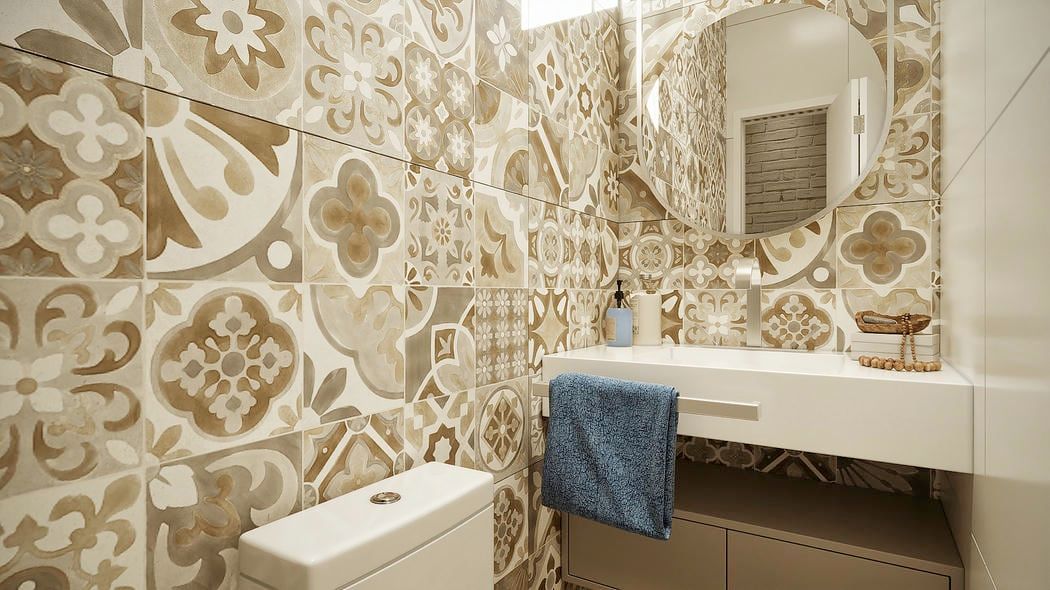 Lavabo compacto com acabamento moderno