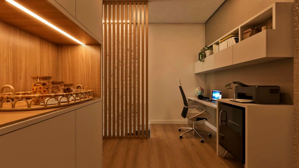 home office moderno e aconchegante