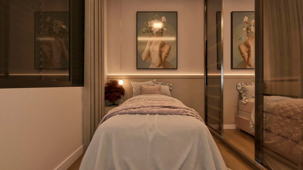 quarto moderno com tv