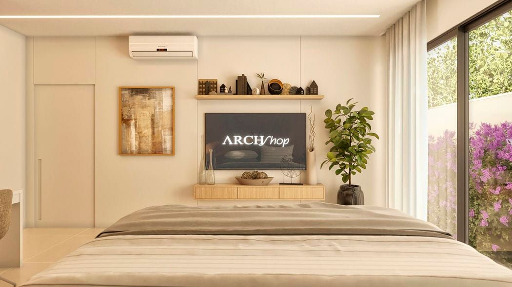 quarto máster com tv