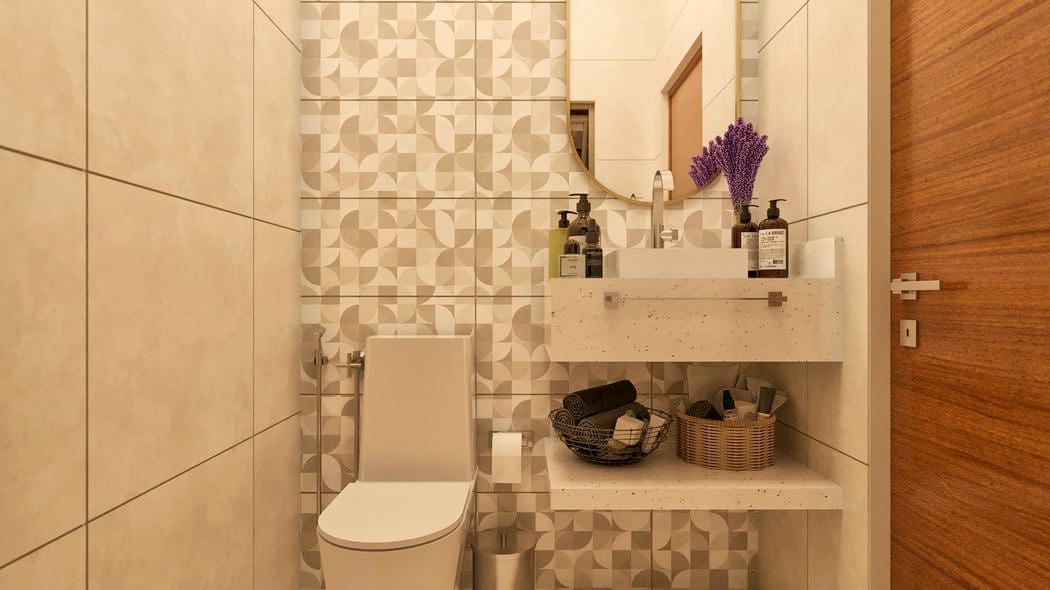 lavabo com revestimento claro