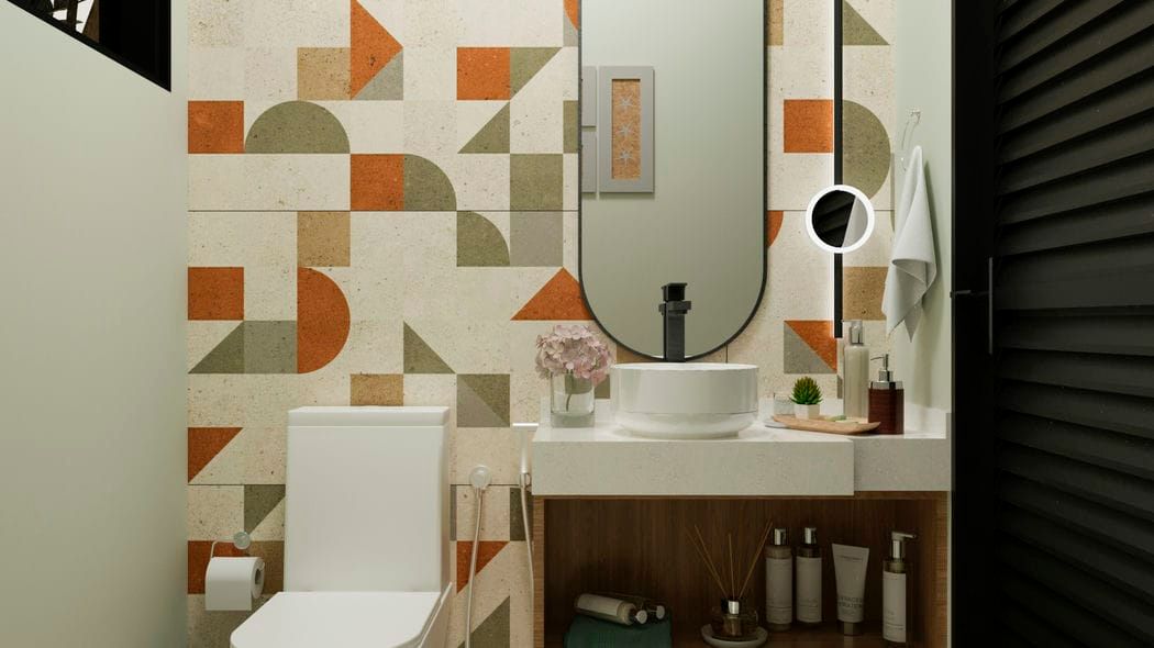 lavabo com cerâmica moderna