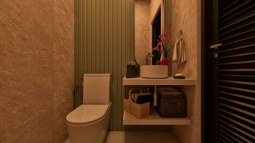 lavabo revestido com porcelanato