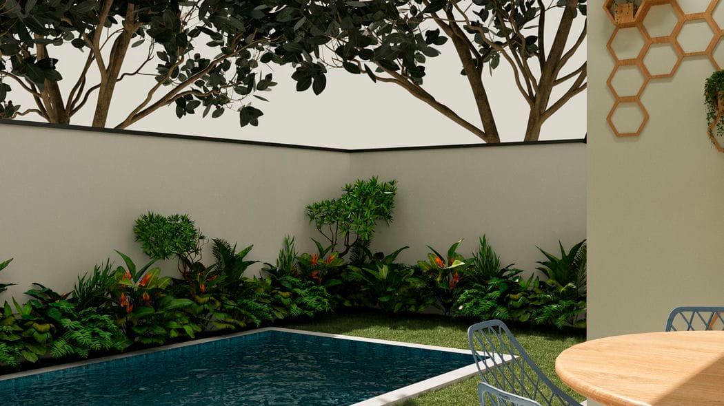 paisagismo e piscina