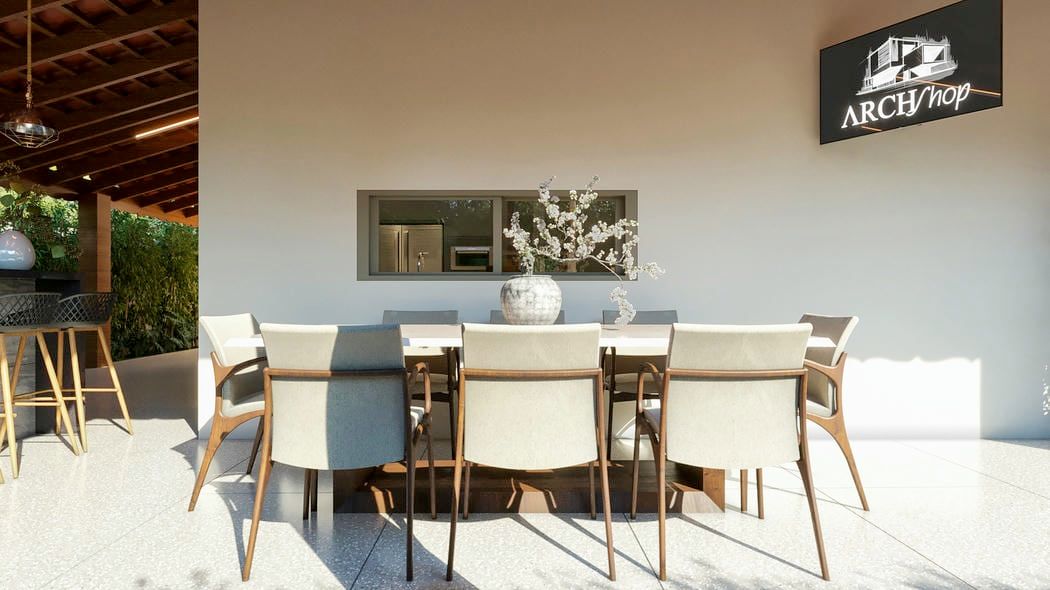 mesa de jantar externa