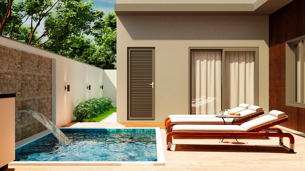 piscina e cascata