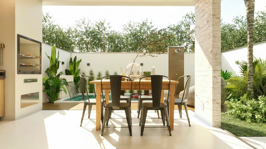 casa com área gourmet com piscina