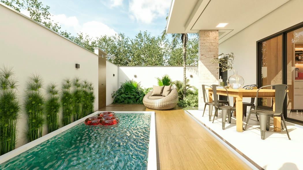 casa com área gourmet com piscina