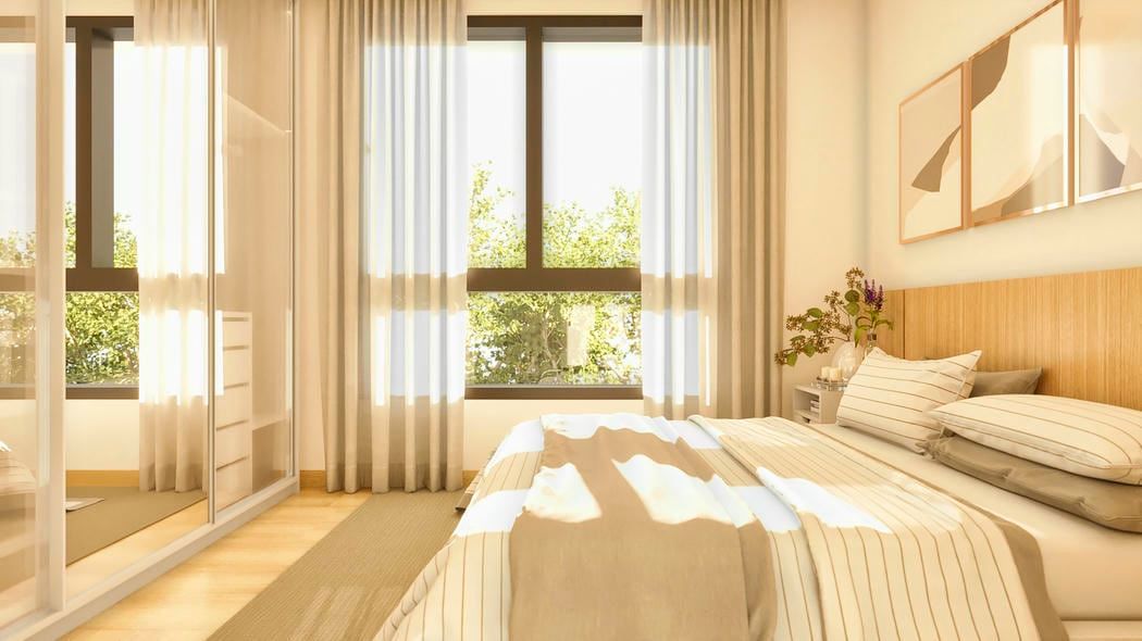 Dormitório com cabeceira