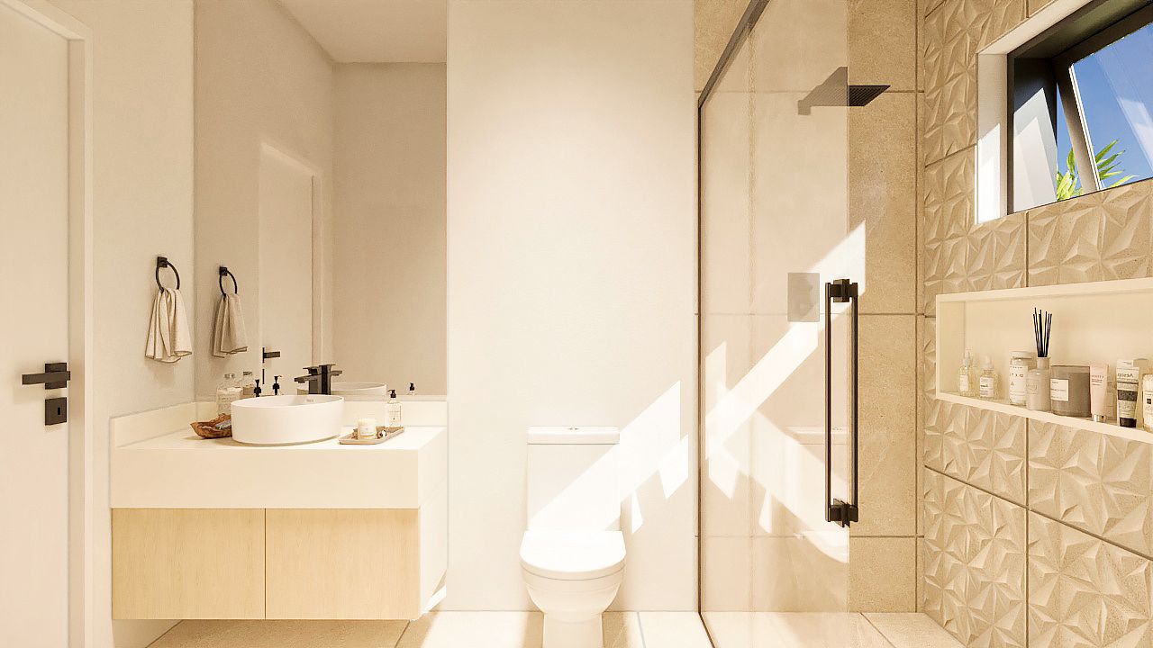 banheiro cores claras