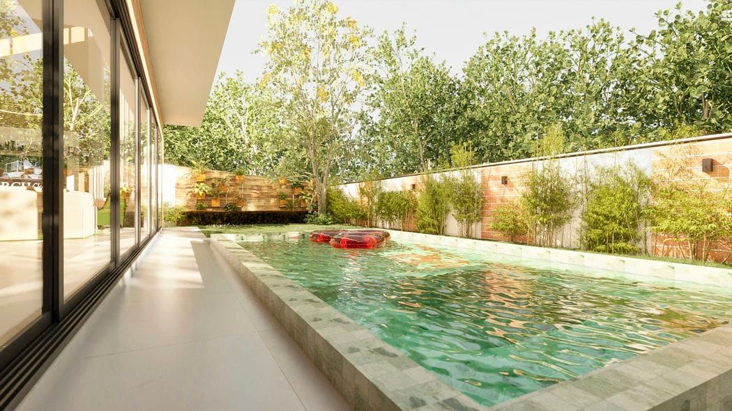área social piscina