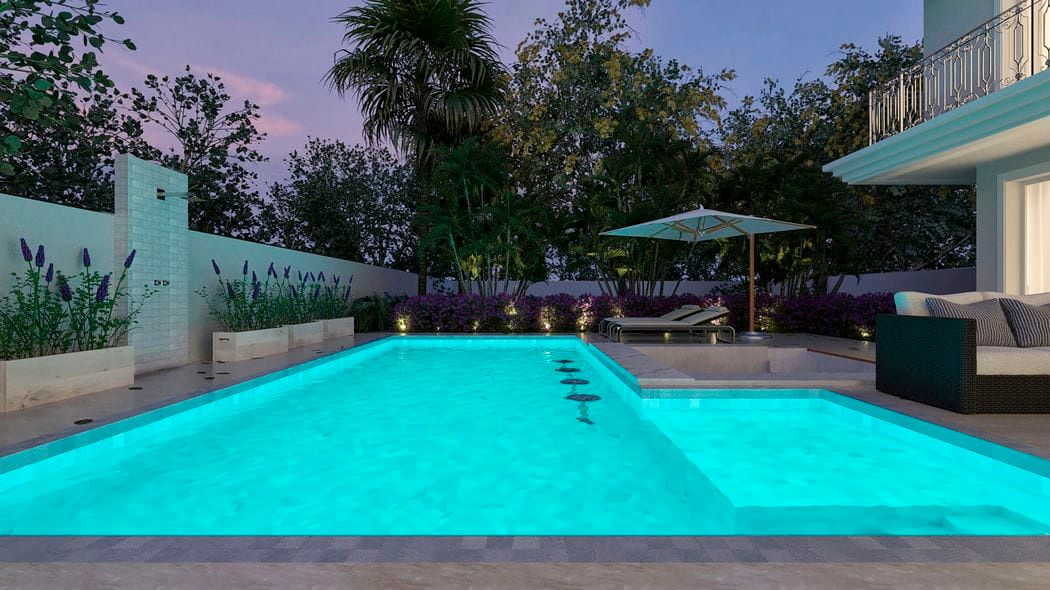 vista do lazer a noite