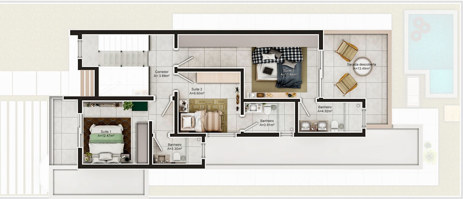 Planta baixa sobrado 10x25