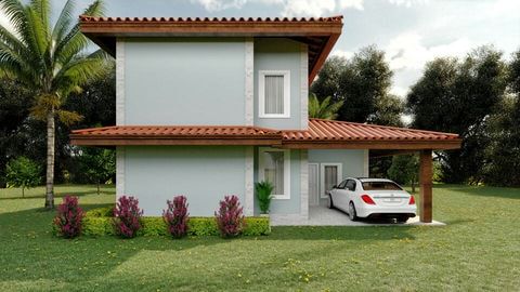 Projeto de Casa de Campo Com 3 Quartos