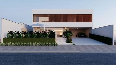 Projeto Residencial Com Cinema, 4 Suítes e Varanda Gourmet